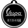 Porte-clefs Vespa Tacho en acier inoxydable