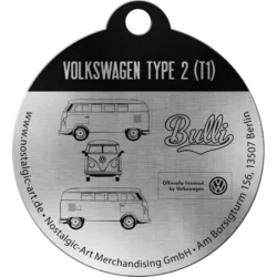 Porte-clefs rond VW Bulli "Let's Get Lost"