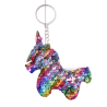 Porteclés licorne paillettes arc-en-ciel