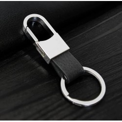 Porte clés maxi cuir et métal gravé