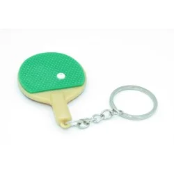 Porte-clés raquette de pingpong verte