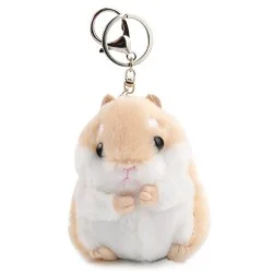 Porte-clés peluche hamster marron