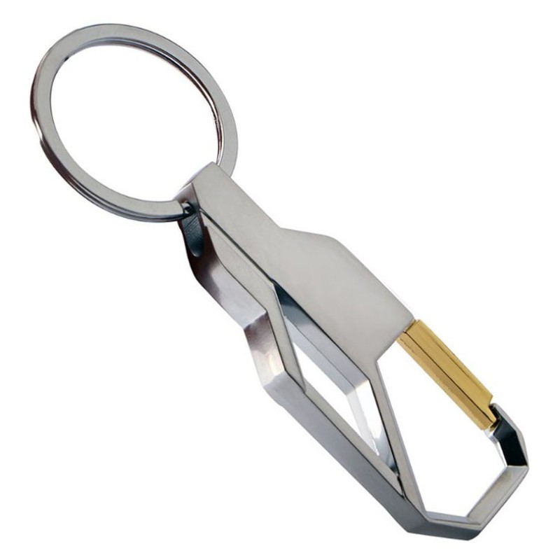 Porte-clés Mousqueton Argenté en métal sur