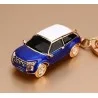 Porte-clefs mini voiture bleue en strass